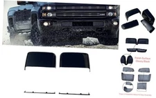 Black Clip On Towing Mirror Caps Cover Compatible with 2014 2015 2016 black