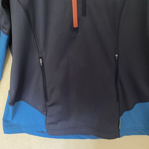 Kathmandu Size 10 Blue Striped Softshell L/S Zip Up Women's Hoodie Poly Jacket - Picture 4 of 13