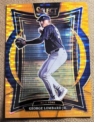 2025 Panini Select - Concourse George Lombard Jr. / 49  Orange Pulsar Prizm (RC)