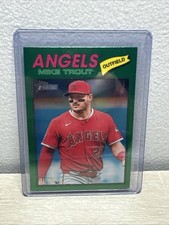 2026 TOPPS HERITAGE #163 MIKE TROUT Green Chrome Refractor #01/99 Angels