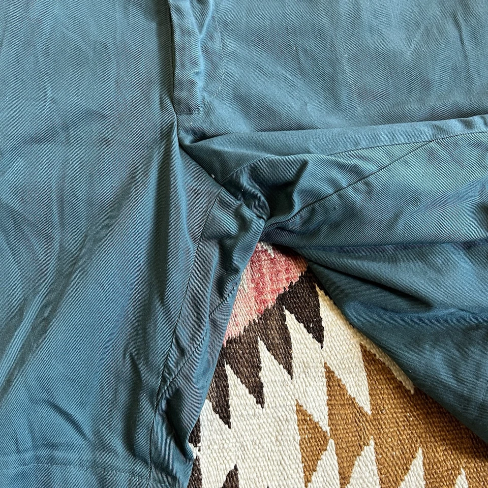 Pantalones Cortos De Colección Años 50 Sarga de Algodón Sanforizado Chino Refuerzo Entrepierna Talla 38 - Verde Foto 4 de 4