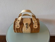 Borsa cestino kate spade new york in pelle di paglia con sacchetto...