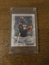 Glen Rice Auto 2000 Fleer Showcase Fresh Ink Lakers Signed Card