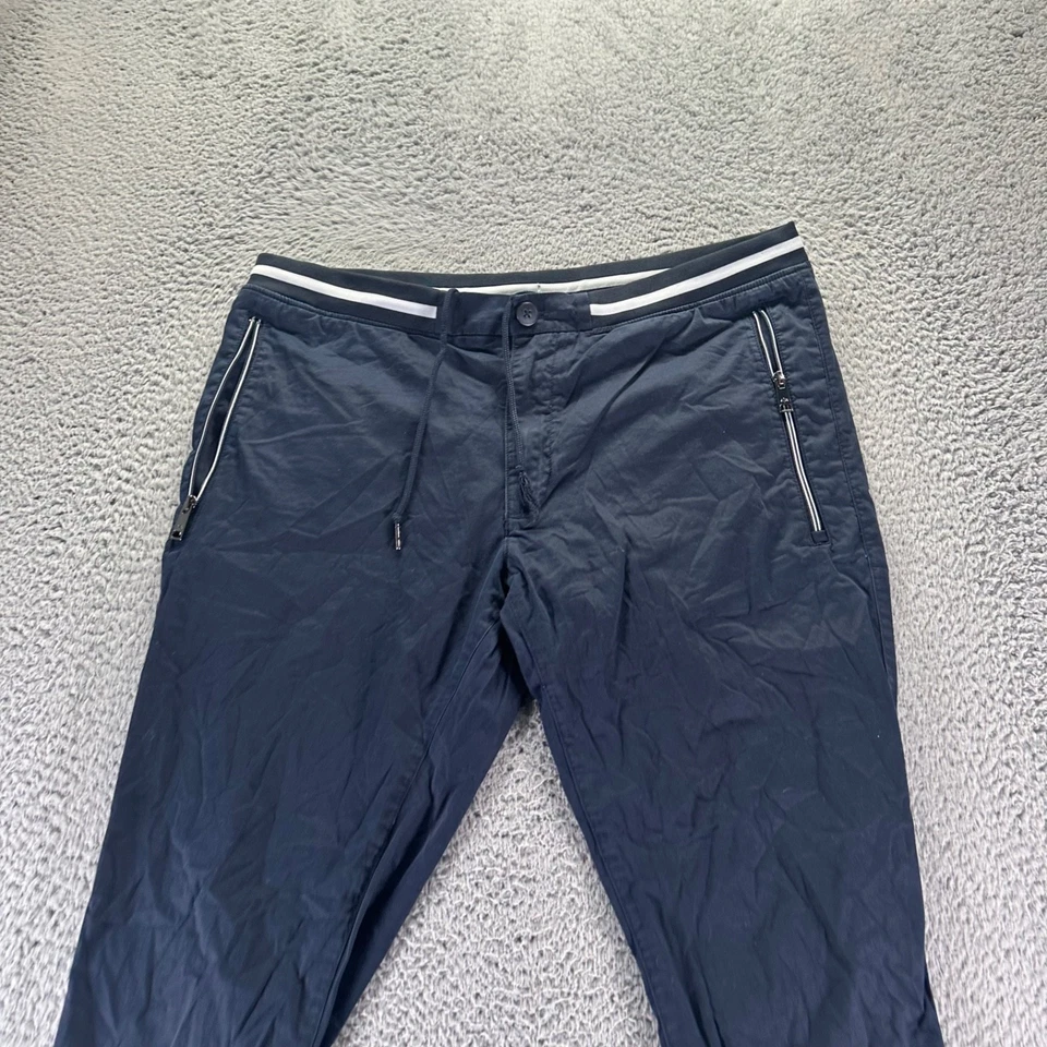 Pantalones de chándal Armani Exchange para hombre talla 38 azul marino algodón elástico ajuste cónico Foto 2 de 4