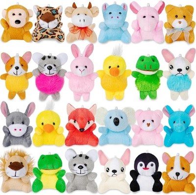 24 Pack Mini Stuffed Animals Bulk Party Favors for Kids Treasure Box Toys Plush