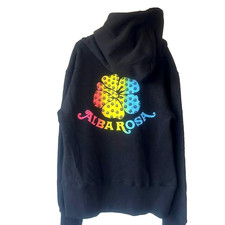 ALBA ROSA Gradient Logo Pullover in Black Free Size 100% Cotton Near Mint Japan