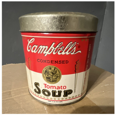 Campbell's Tomato Soup Advertising Tin Red White 1994 Reproduction