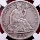 NGC XF! 1862-S SEATED LIBERTY HALF