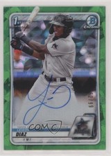 2020 Bowman Chrome Prospect Green Atomic Refractor 62/99 Lewin Diaz Auto 7rd