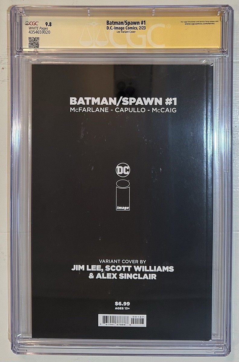 Batman / Spawn #1 CGC 9.8 SS JIM LEE variant signed Lee, Sinclair