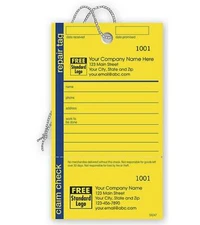 250 Repair Tag In Yellow W/Navy Border 3.125 X 5.5 / Nebs Deluxe No. 58247