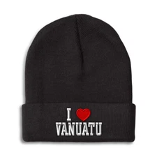 Beanies for Men I Love Vanuatu I Love Winter Hats for Women Acrylic Skull Cap