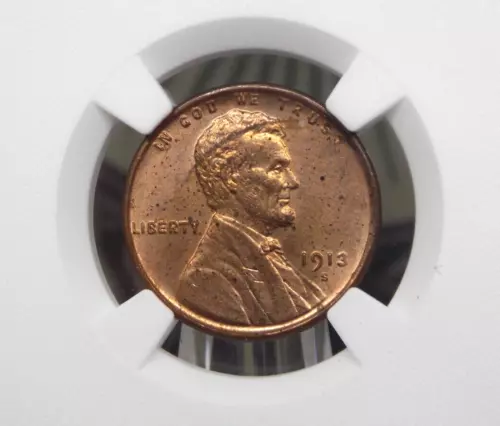 1913 "S" Lincoln WHEAT Cent Penny 1c NGC Unc Details #011 Uncirculated ECC&C Inc