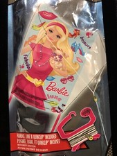Barbie Skysled 24" Wide/Large KITE W/LINE  Pink EASY CLIP KITE CONNECTOR 