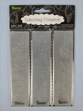 Darice Embossing Essentials Folder 1218-85 Just Because 3 Pack Scrapbooking