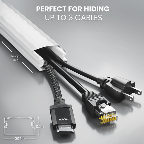 Cord Covers for Wires on Wall - 153In Cable Management Cable Hider - Cord Hiders - Bild 4 von 12