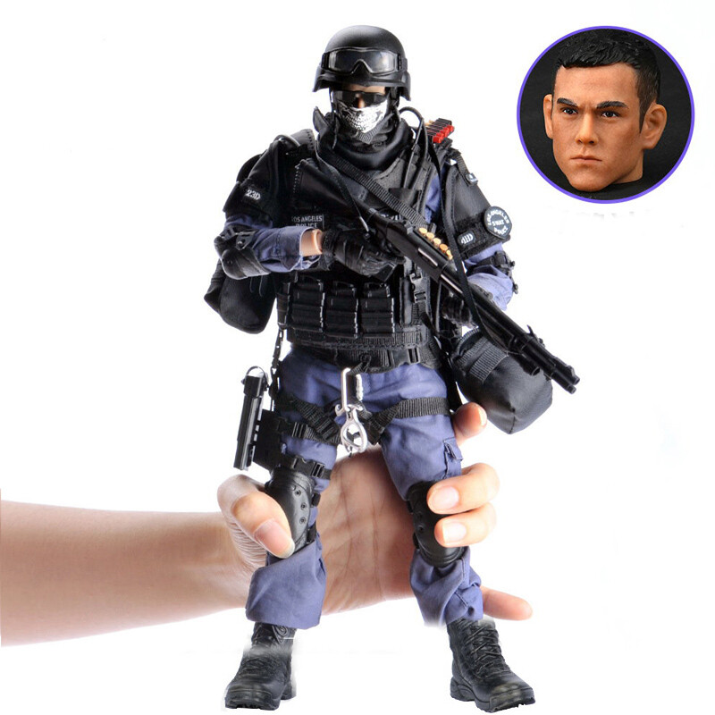 Available 1/6 Swat Force Model Assault Officer Police Toy