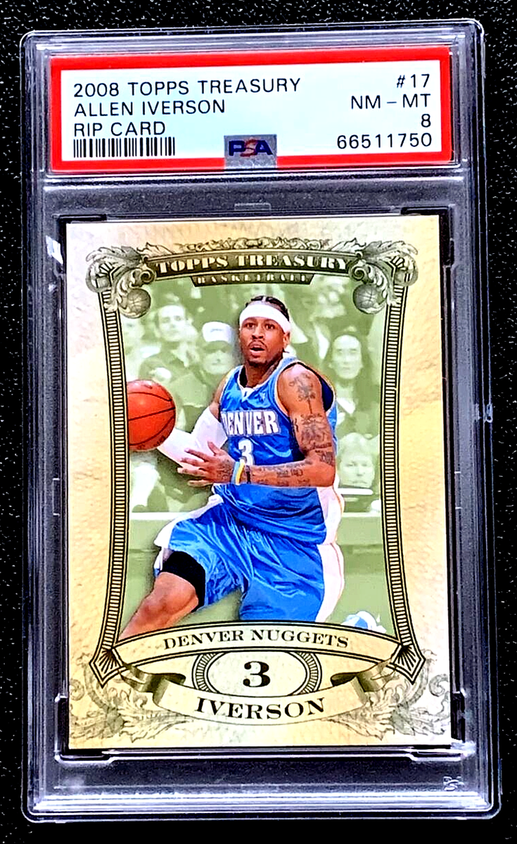 その他 Allen Iverson rc auto topps Allen Iverson Autographed 1996-97 Topps Rookie Card #171