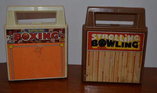 vintage tomy strolling bowling bumbling boxing wind up toy game