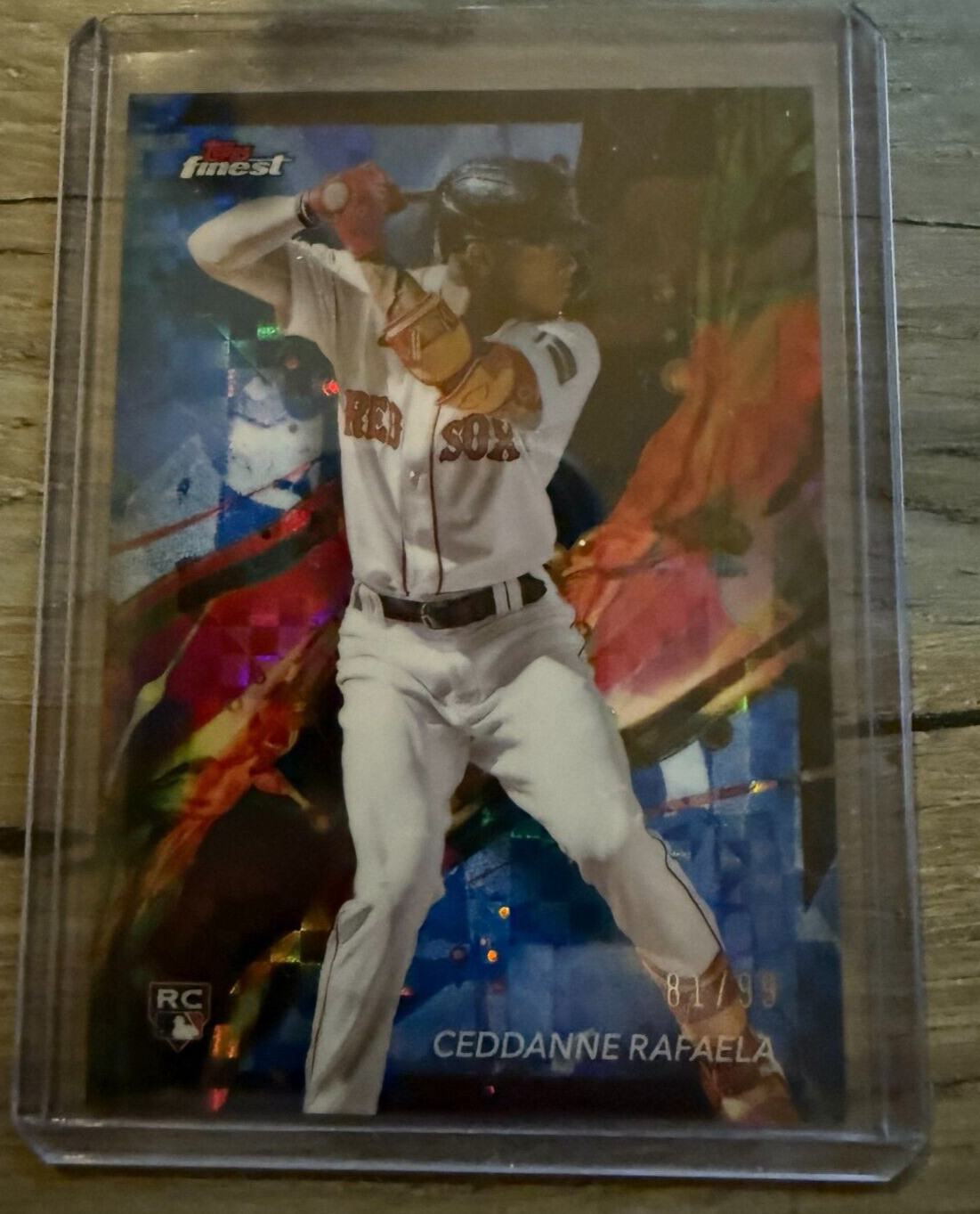 2024 Topps Finest - Common Blue Checkerboard Refractor #18 Ceddanne Rafaela /99