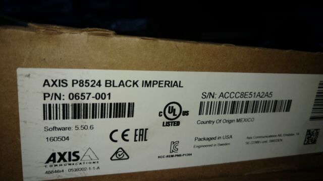 AXIS P8524 Forensic Network Camera Black Imperial
