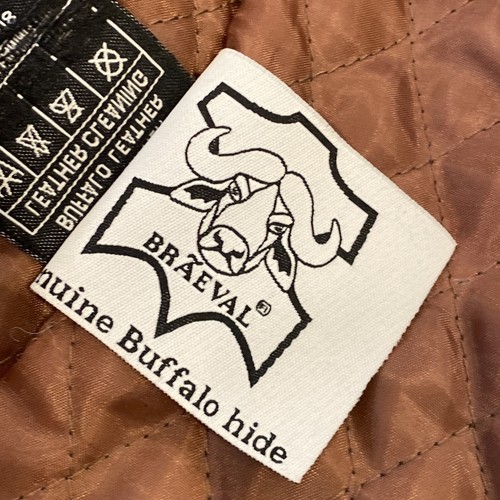 Women’s BRAEVAL Buffalo Hide Leather Windowpane Vest Sz Small S Brand New Brown - Picture 4 of 11