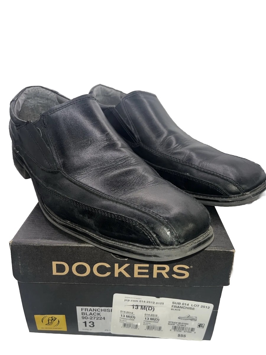 Dockers Dress Shoes Mens 13 Loafers Slip On Leather Black Professional Classic Dockers Mens Shoes Size 13 Black Leather Business Dress  main image 4