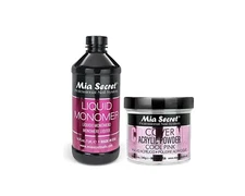 Mia Secret - Liquid Monomer 16oz with Acrylic Powder in Cover Cool Pink 8oz