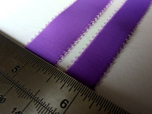 Elastico per fare reggiseno/cinturino. Semi lucido in raso. Larghezza 13 mm e 19 mm. Colore Lilla - Foto 4 di 4