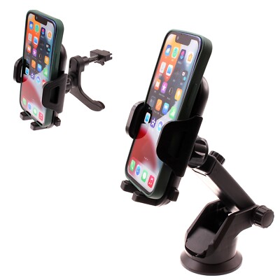 Windshield Car Mount Air Vent Phone Holder Glass Cradle Suction for Cell Phones