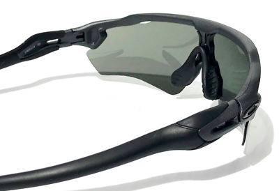 NEW Oakley RADAR EV PATH Steel Grey POLARIZED Galaxy Blue Lens