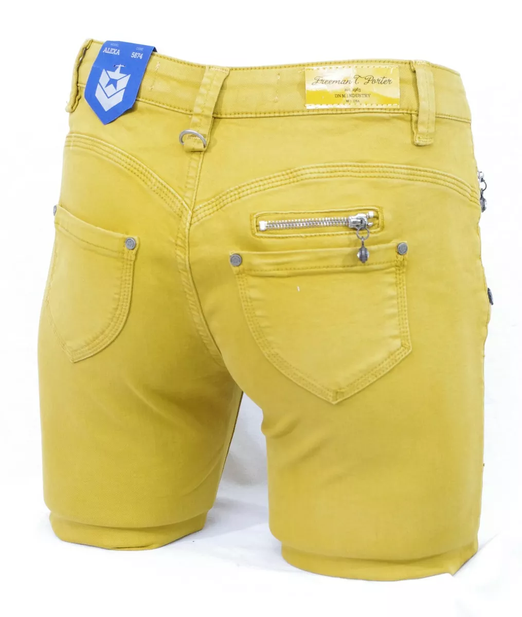 Freeman T Porter jeans femme Alexa High Waist Magic Color moutarde