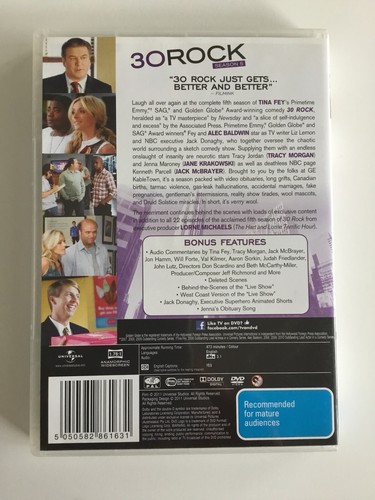 30 ROCK SEASON 5 DVD | 3 DVD Set | LIMITED EDITION w/ Bonus Script Extract! - Picture 2 of 3