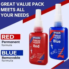 ThreadLocker 242 and 271, Thread Lock Medium and High Strength Lock Tight & Seal