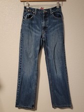 Raw Edge Jeans Boys Size 16 Relaxed Straight Denim Blue