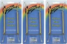 Gold Plate Display Hangers, Spring Type,Hold 7 to 10 Inch Plates -Pack of 3