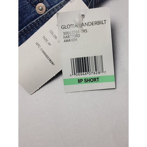 Gloria Vanderbilt Jeans Womens 8P Short Medium Wash High Rise Straight Leg NWT - Picture 6 of 10