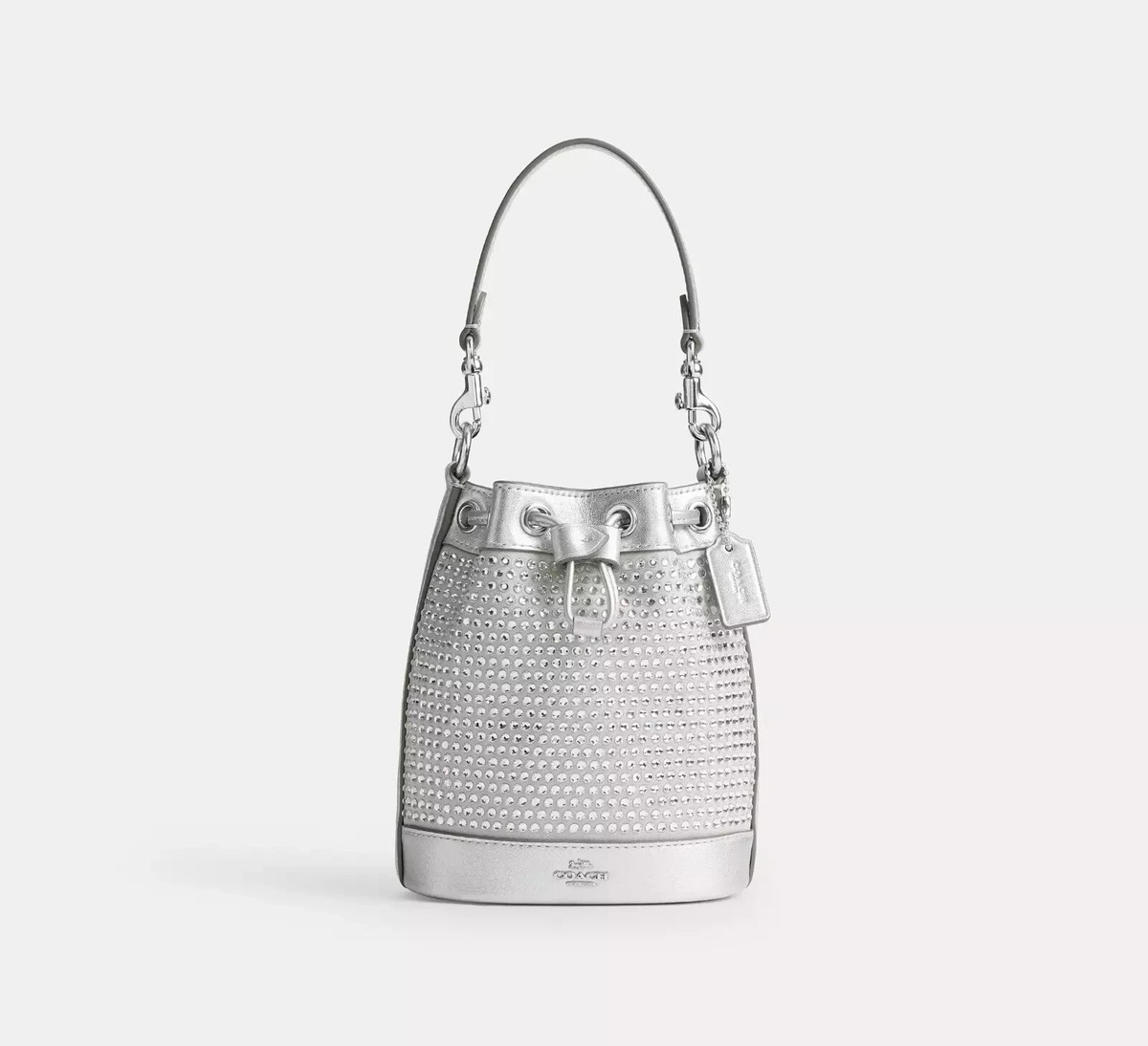 NWT Coach Mini Bucket Bag With Crystal CW301 sliver color | eBay