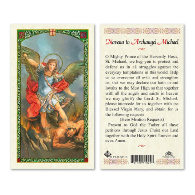 Novena to Archangel Michael - Laminated Prayer card | eBay