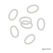 20 Sterling Silver Rope Closed Oval Jump Ring 4x6mm 20ga 0.82mm 99379
