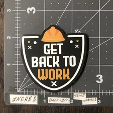Small Get Back To Work Adult Humor Sticker For Guitar Phone Mat84