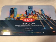 Derwent Procolour Pencils Drawing Art Metal Tin 36 Count
