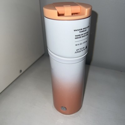 Starbucks Gradient Light Orange To White Stainless Tumbler 16 Oz 2020. NEW A15