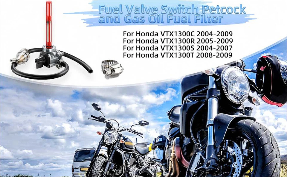 KIT VÁLVULA PETCOCK COMBUSTIBLE PARA HONDA VTX1300C VTX1300S VTX1300R VTX1300T 2004 - 2009 Foto 2 de 4