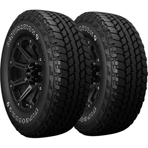 (QTY 2) P285/70R17 Firestone Destination A/T2 117T SL White Letter ...