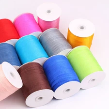 6mm 1cm Sheer Organza Ribbon Chiffon Woven Edge - 450M Full Reel - 50 Colors