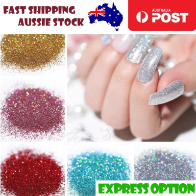 10g Holographic Nail Glitter Powder Nail Art Glitter Dust Nail Decorations