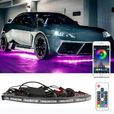 6X Car RGB Dream Light DreamLight Underglow LED Kit Neon Strip Light Music APP