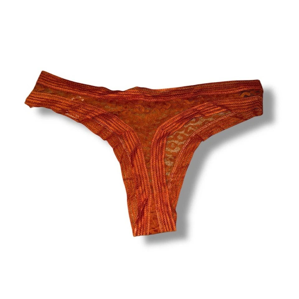 Calcinha fio dental Frederick's of Hollywood Demi malha leopardo lingerie tamanho 1X NOVA - Imagem 3 de 4