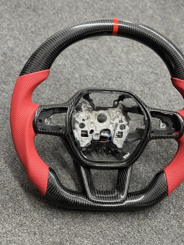 2023 HONDA Crv Full Carbon Fiber Steering Wheel Red Leather cr-v 6th gen - Picture 2 of 3
